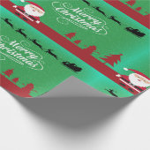 Vrolijk kerstfeest met kerstman cadeaupapier (Hoek)