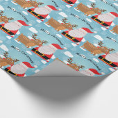 Vrolijk kerstfeest met Kerstman en Der Cadeaupapier (Hoek)