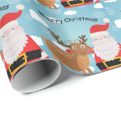 Vrolijk kerstfeest met Kerstman en Der Cadeaupapier (Rol Hoek)