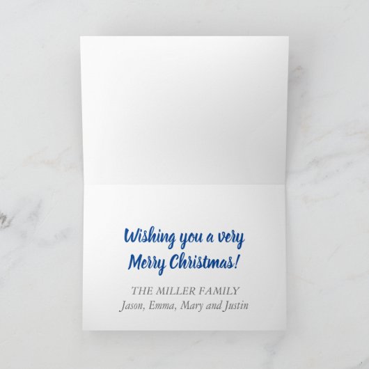 Vrolijk kerstfeest met Kerstman en rendier. Kaart (Binnen)