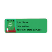 Vrolijk kerstfeest met kerstman etiket (Voorkant)