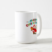 Vrolijk kerstfeest met kerstman koffiemok (Voorkant rechts)