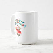 Vrolijk kerstfeest met kerstman koffiemok (Voorkant links)