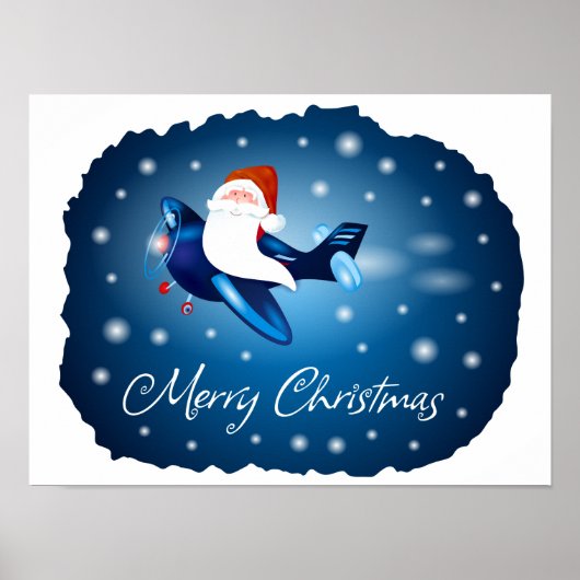 Vrolijk kerstfeest met kerstman poster (Voorkant)