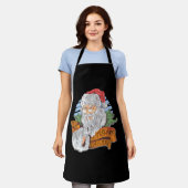 Vrolijk kerstfeest met  kerstman schort (Gedragen)