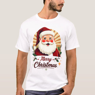 Vrolijk kerstfeest met kerstman t-shirt