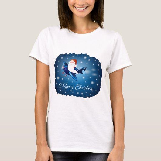 Vrolijk kerstfeest met kerstman t-shirt (Voorkant)