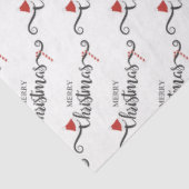 Vrolijk kerstfeest met kerstmanden en snoeprietten tissuepapier (Detail)