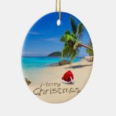 Vrolijk kerstfeest met kerstmis in de tropen keramisch ornament (Rechts)