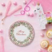 Vrolijk kerstfeest met kerstvakantie papieren bordje (Feest)