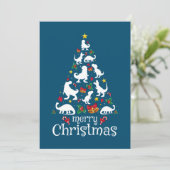 Vrolijk kerstfeest met Kinder jongens met Rex Kaart (Staand voorkant)