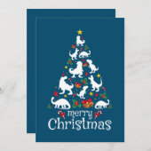 Vrolijk kerstfeest met Kinder jongens met Rex Kaart (Voorkant / Achterkant)