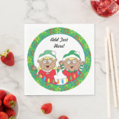 Vrolijk kerstfeest met kleur servet (Insitu)