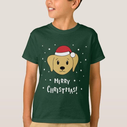 Vrolijk kerstfeest met Labrador T-shirt (Voorkant)