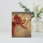 Vrolijk kerstfeest met lichte ballen feestdagenkaart (Staand voorkant)