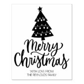 Vrolijk kerstfeest met liefde, familie groot rubberstempel (Afrduk)