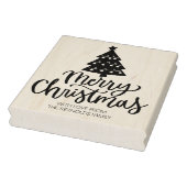 Vrolijk kerstfeest met liefde, familie groot rubberstempel (Stempel)