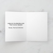 Vrolijk kerstfeest met liefde Persoonlijke familie Kaart (Binnen)