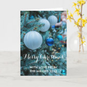 Vrolijk kerstfeest met liefde Persoonlijke familie Kaart (Gele Bloem)