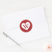 Vrolijk kerstfeest met liefde vakantie envelop zeg ronde sticker (Envelop)