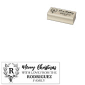 Vrolijk kerstfeest met liefde van de (aangepaste)  rubberstempel (Gestempeld)