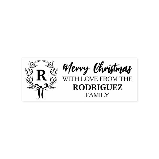 Vrolijk kerstfeest met liefde van de (aangepaste)  rubberstempel (Afrduk)