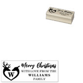 Vrolijk kerstfeest met liefde van (gebruikelijk) g rubberstempel (Gestempeld)