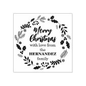 Vrolijk kerstfeest met liefde van (gebruikelijk) g rubberstempel (Afrduk)