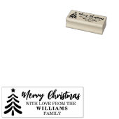 Vrolijk kerstfeest met liefde van (gebruikelijk) g rubberstempel (Gestempeld)