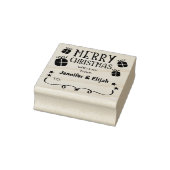 Vrolijk kerstfeest met liefde van (gebruikelijk) p rubberstempel (Stempel)