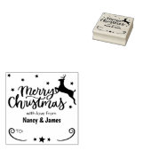 Vrolijk kerstfeest met liefde van (gebruikelijk) p rubberstempel (Gestempeld)