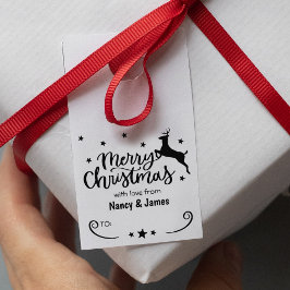 Vrolijk kerstfeest met liefde van (gebruikelijk) p rubberstempel