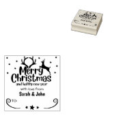 Vrolijk kerstfeest met liefde van (gebruikelijk) p rubberstempel (Gestempeld)