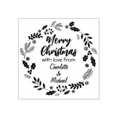 Vrolijk kerstfeest met liefde van (gebruikelijk), rubberstempel (Afrduk)