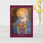 Vrolijk kerstfeest met Mary-kaart Kaart (Gele Bloem)