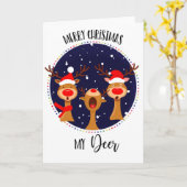 Vrolijk kerstfeest met mijn vriendin van een herde kaart (Gele Bloem)