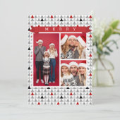 Vrolijk kerstfeest met modern boompatroon 3 Foto (Staand voorkant)