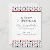 Vrolijk kerstfeest met modern boompatroon 3 Foto (Achterkant)