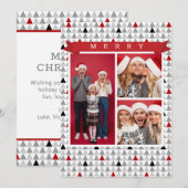 Vrolijk kerstfeest met modern boompatroon 3 Foto (Voorkant / Achterkant)