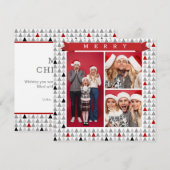 Vrolijk kerstfeest met modern boompatroon 3 Foto (Voorkant / Achterkant)