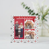 Vrolijk kerstfeest met modern boompatroon 3 Foto (Staand voorkant)