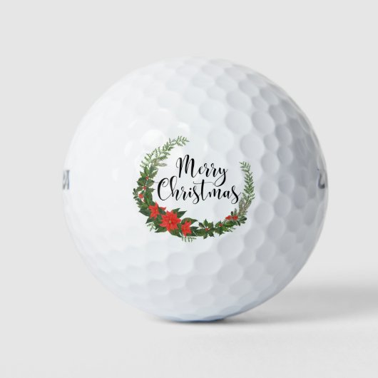 Vrolijk kerstfeest met mop voor golfer golfballen (Voorkant)