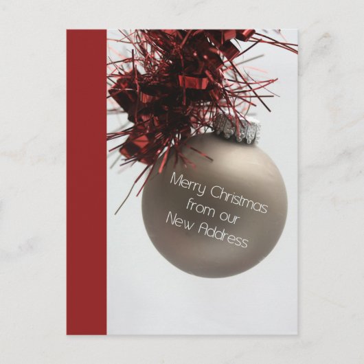 Vrolijk kerstfeest met nieuwe adreskaart briefkaart (Voorkant)