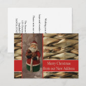 Vrolijk kerstfeest met nieuwe adreskaart kaart (Voorkant / Achterkant)