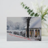 Vrolijk kerstfeest met nieuwe adreskaart kaart (Staand voorkant)