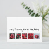 Vrolijk kerstfeest met nieuwe adreskaart kaart (Staand voorkant)
