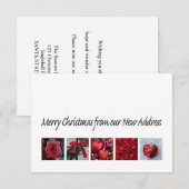 Vrolijk kerstfeest met nieuwe adreskaart kaart (Voorkant / Achterkant)