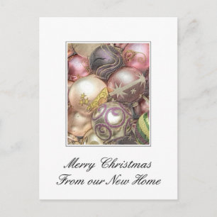 Vrolijk kerstfeest met nieuwe thuiskaart briefkaart
