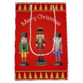 Vrolijk kerstfeest met notenkraker medium cadeauzakje (Achterkant)