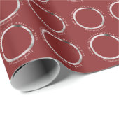 Vrolijk Kerstfeest met One Circle Foto Falu rood Cadeaupapier (Rol Hoek)